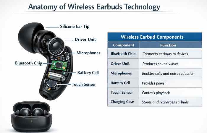 zuka wireless earbuds technology components and audio features