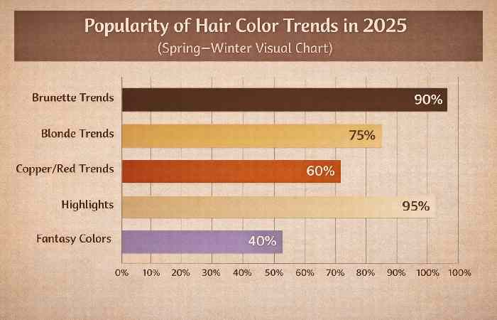 popularity of hair color trends in 2025