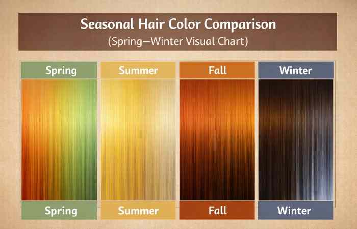 seasonal hair color comparison