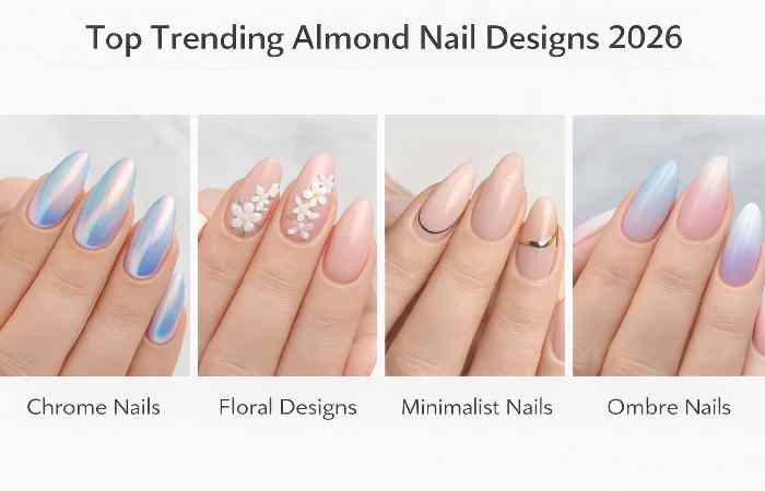 top almond shape nail designs