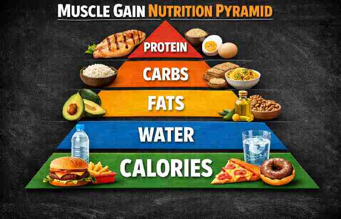 muscle gain nutrition pyramid
